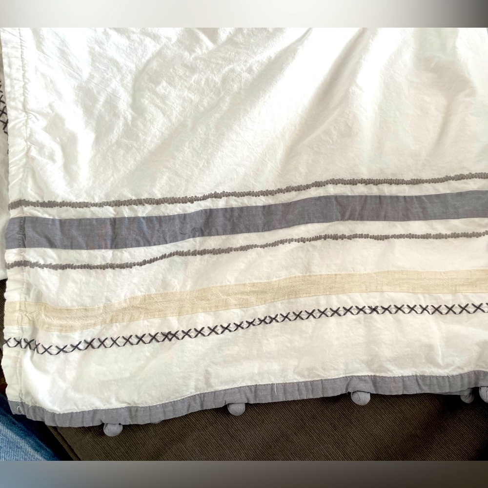 Pottery Barn Kids Rowan Crib Skirt and matching crib sheet